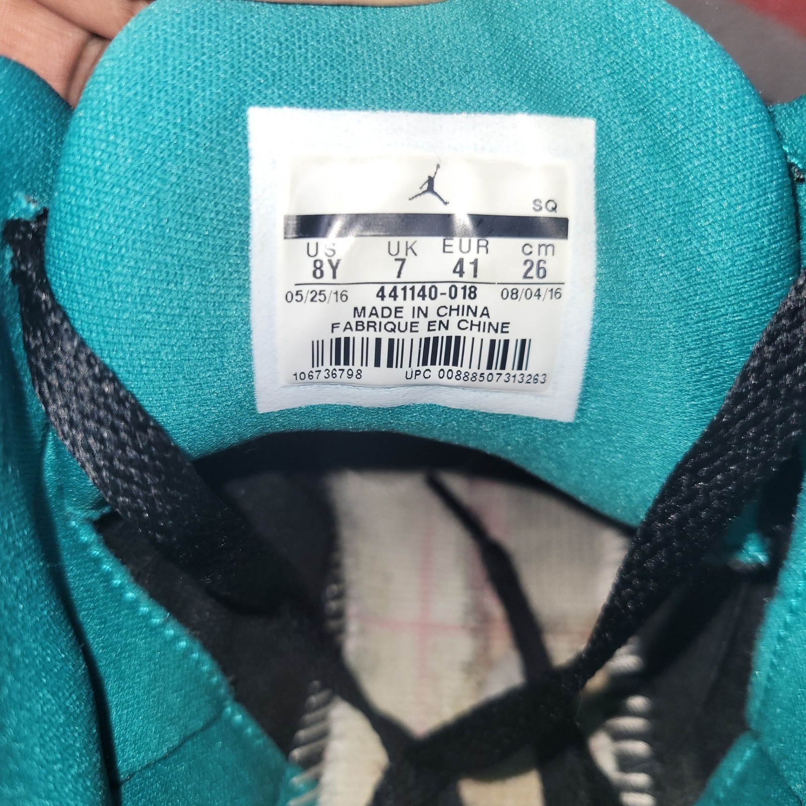 Air Jordan 3 Retro Rio Teal Black Basketball Sneakers Youth Size 8Y thumbnail 7