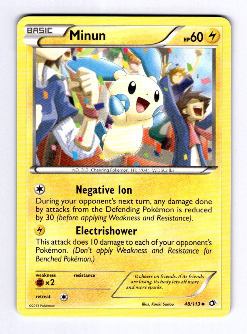 Minun Legendary Treasures #48 (2013) Uncommon NM Pokemon