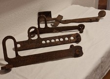 4 antike Tor- / Stall- / Scheunenbeschläge  - Originale Eisenelemente !!!
