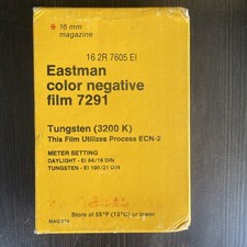 Vintage Eastman Color Negative Film Magazine 16mm - 50ft 7291 Cold Stored