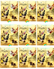 9 Pack Anthon Berg Dark Chocolate Liqueur Liquor filled Bottles 64 CT 2.2LB Each