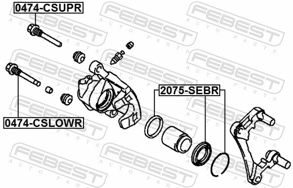 2x ✅Fits FEBEST 2075-SEBR REPAIR KIT, BRAKE CALIPER REAR CHRYSLER SE ⭐UK Seller⭐