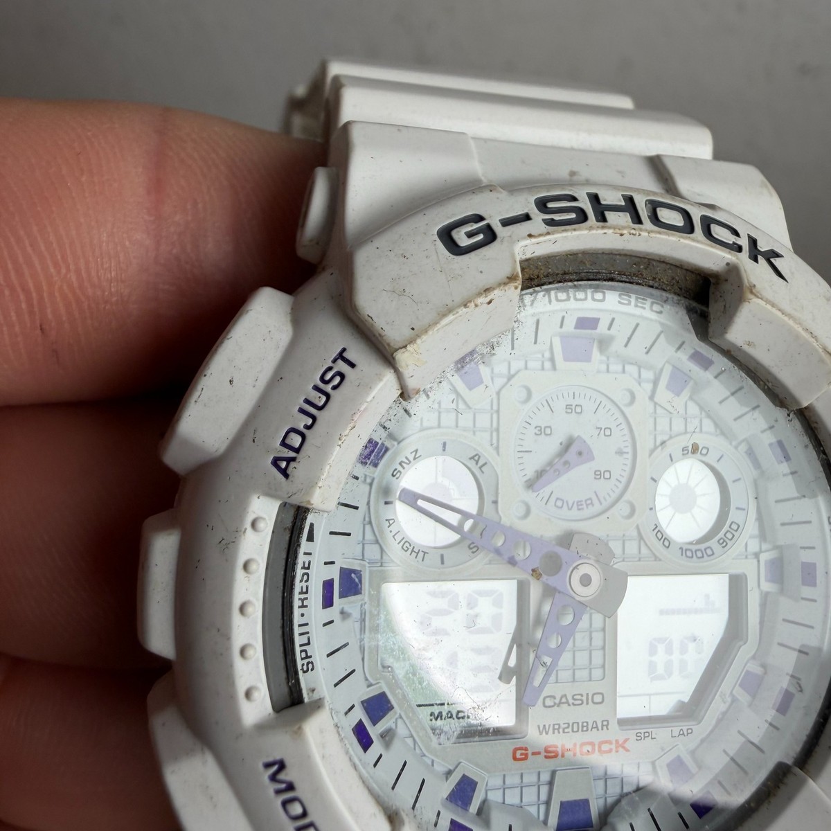 Casio GA-100A White Water Resistant G-Shock Protection Digital 