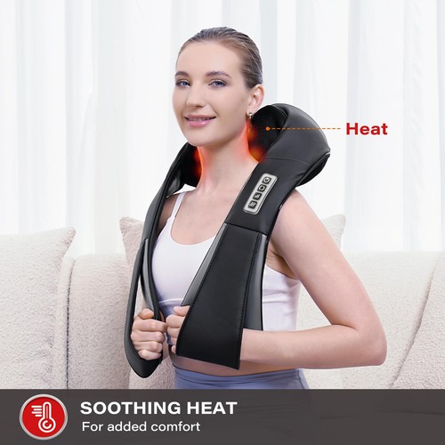 Neck Back Massager, Shiatsu Neck and Shoulder Massager with Heat, 3D Deep Tis... - Picture 4 of 7