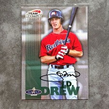 1999 J.D. Drew Memphis Team Best Rookie Autograph Card MLB Trading Card. rookie card picture