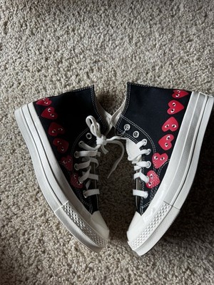Comme des Garçons Play x Converse Chuck 70 High Top Multi Heart W 7.5