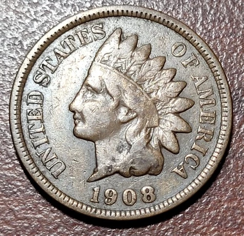 1908-S Indian Head Cent VG Original Toning Key Date Coin