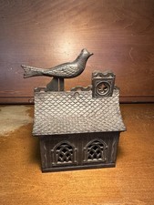 Original Antique BIRD ON ROOF Mechanical Bank Made by J & E Stevens Cir. 1878