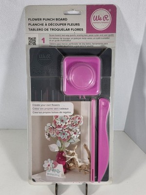 We R Memory Keepers : Flower Punch Board (Pink) Scrapbooking Tool - NEW