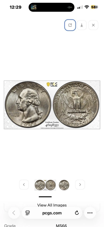 PCGS 1946 D/D Ms66  ERROR COIN. - Image 2 of 4