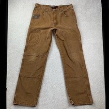 Wrangler Pants Men  s 38x34 Brown Riggs Workwear Ripstop Double Knee Canvas Cargo