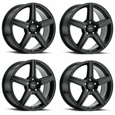 Set 4 16 Voxx Como Gloss Black Wheels 16x7 5x98 5x105 40mm Rims