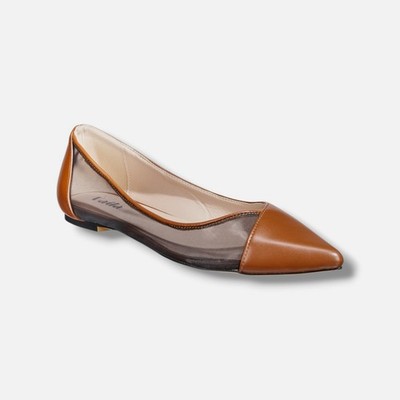 VAILA SHOES Women's Brown Linda Pointed-Toe Flats Shoes Size 13