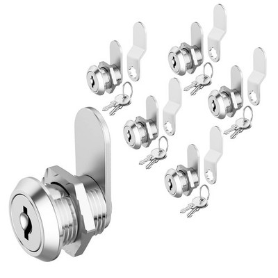 5 Pack Cabinet Locks Keyed Alike 5/8'' Cabinet Locks with Keys Rv Cam Lock for