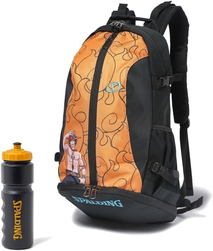 SPALDING x ONE PIECE Portgas D.Ace Gomu Gomu no Mi Orange Backpack