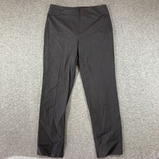 Talbots Chatham Ankle Pant Women Black Size 10 Tapered Side Zip Pants