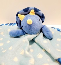 Cloud Island Triceratops Baby Lovey Dinosaur Tracks Security Blanket Soother