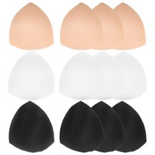 6 Pairs Bra Cup Inserts Bikini Pad Push Up Bra Inserts Strapless Bra Cup