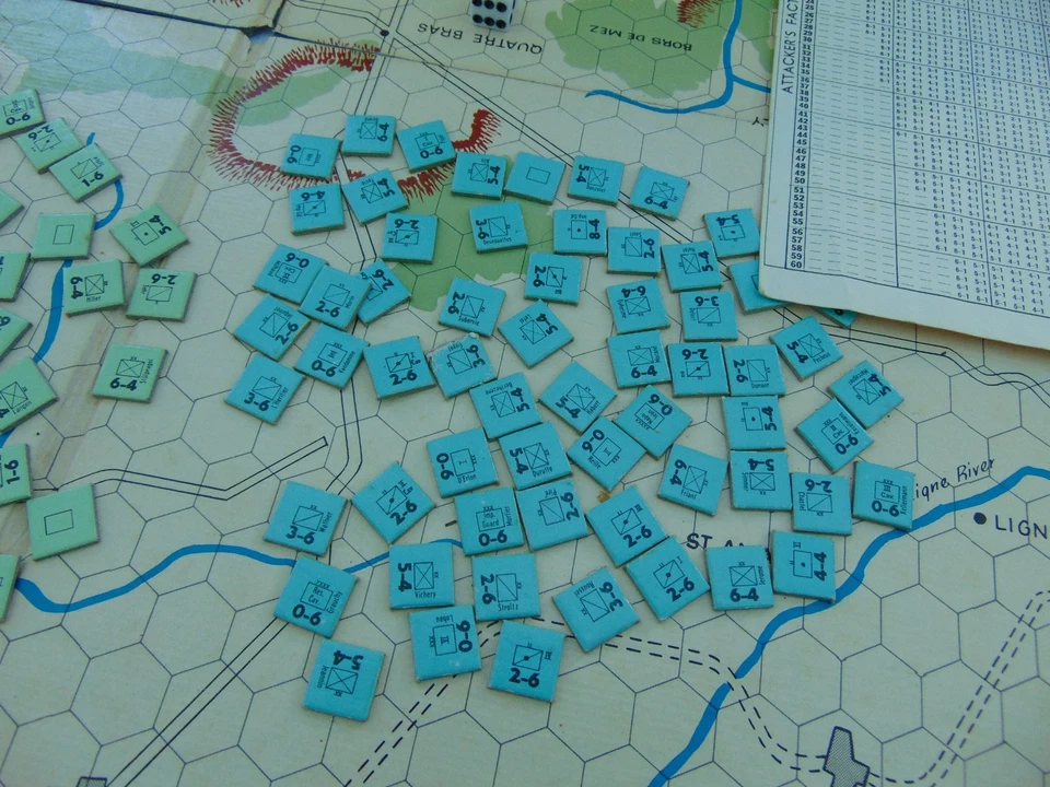 Vintage 1962 Avalon Hill WATERLOO Napoleonic Campaign Board Game - Complete - Image 2 of 4