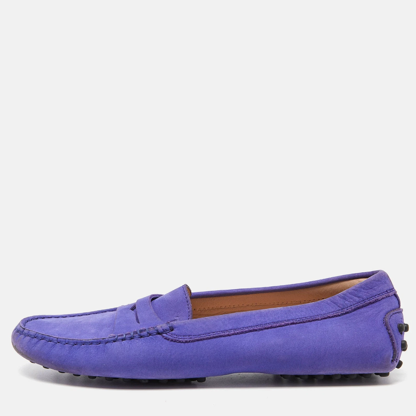 TOD’S Mocassini slip on viola in pelle scamosciata Tod's taglia 36