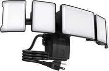130W Flood Lights Outdoor Plug in 13000LM LED Security Light 6500K Exterior