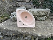 Shires Selby two tap option hole, corner basin in the colour Peach, 500mm x 400m