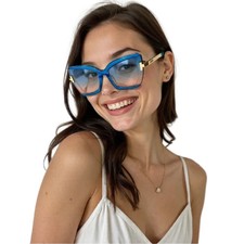 Safari Shades Oversized Butterfly Sunglasses - Women's UV400 Protection 7 Colors