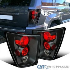 Fits Jeep 05-06 Grand Cherokee Black Tail Lights Brake Rear Parking Lamps Pair
