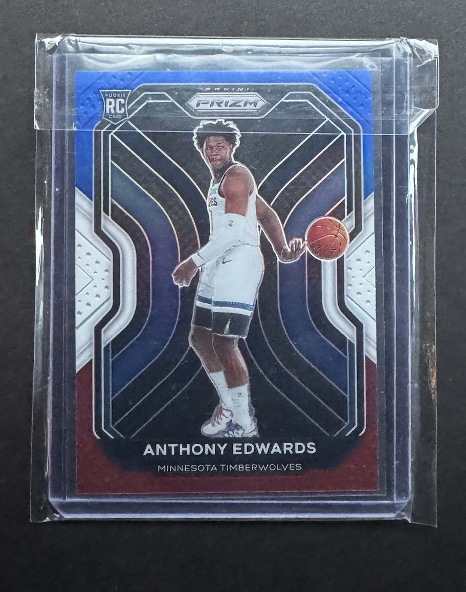 Anthony Edwards 2020-21 Panini Prizm Red White Blue Prizm RC #258