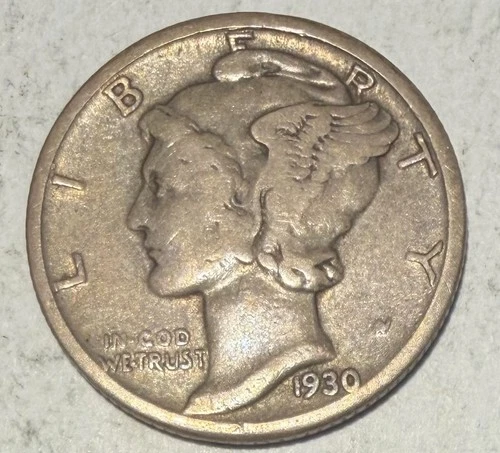 1930 P Mercury Dime - U.S. 10 cents silver coin