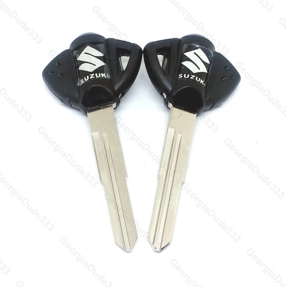 Novo! Chave de motocicleta Suzuki em branco - Compatível com: 2001-16 GSXR e Hayabusa. Cor: preto - Imagem 2 de 4