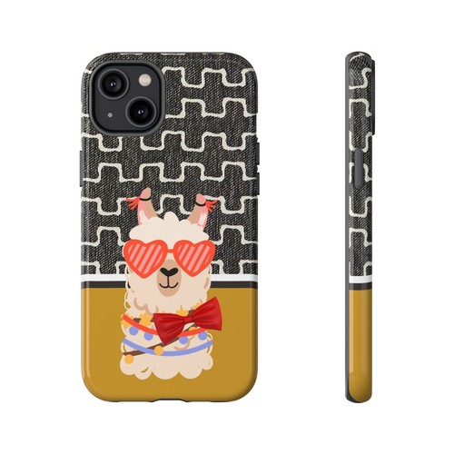 Boho Alpaca with Red bow tie, Tough Phone case for Iphone Samsung Galaxy - 第 78/267 張圖片