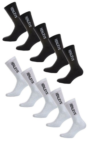 5er-Pack - Henleys Logo Herren Sport Freizeit Baumwollsocken - Fitness Sport Fitnessstudio  - Bild 1 von 3