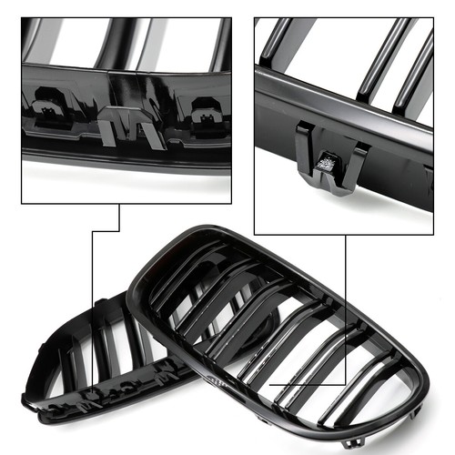 Front Kidney Grill for BMW 5 Series F10/F11 550i 535i 10-16 Glossy Black Grille - Bild 4 von 8