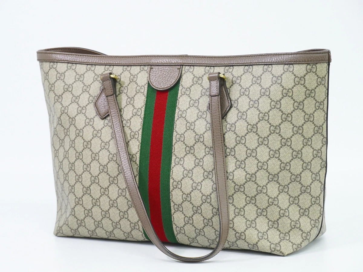 GG Supreme Tender Medium Tote Bag in Beige - Gucci