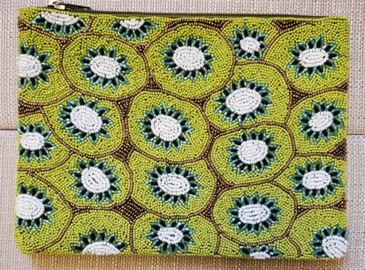 Beaded Fruit pattern Handmade Pouch Bag