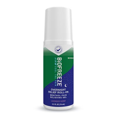 Biofreeze Overnight Roll On Pain Reliever with Lavender Aromatherapy 2.5oz