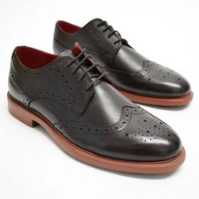 Lambretta Men's Brown Milled Spencer Brogue Shoes RRP £60