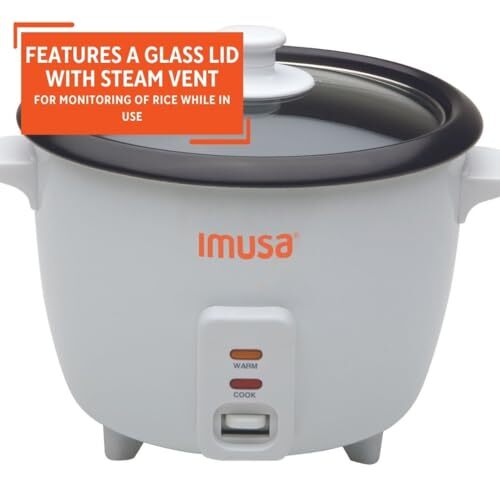 IMUSA USA GAU00013 Nonstick Rice Cooker 8Cup (Uncooked) 16Cup