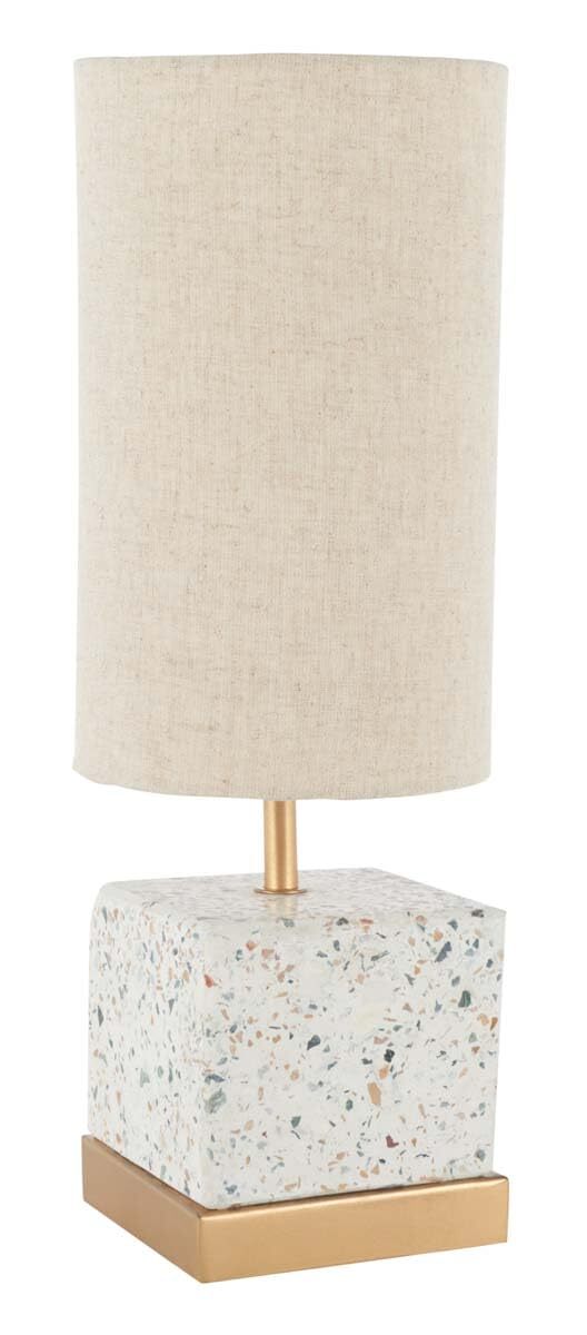 SAFAVIEH Lighting Collection Jarelle Natural/Gold 17-inch Table Lamp (LED Bul...