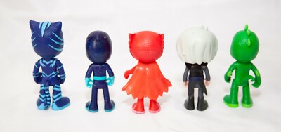 PJ Masks Lot Of 5 Action Figures Gekko Catboy Owlette Ninja Luna
