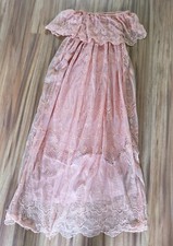 NWT Pink Off The Shoulder Summer Dress Blush Embroidered Stretchy Boho S- XL