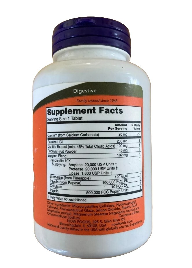 2 Lot NOW Supplements Super Enzymes Formulated w/Bromelain 180 Caps BB