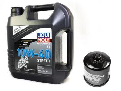 Aceite de Motor Kit Filtro KN204 Street 10W40 4Liter para Honda Kawasaki Suzuki - Imagen 1 de 4
