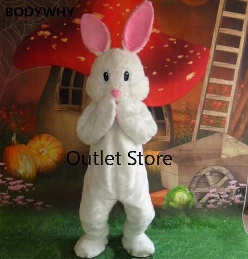Easter Bunny Mascot Costume  Adult Cosplay Party Outfits Advertising Carnival - Image 3 of 4