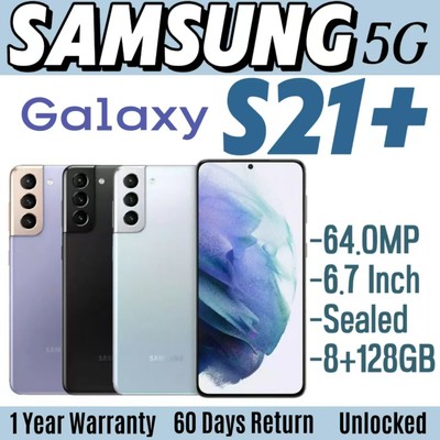 NEW Unlocked Samsung Galaxy S21+ Plus 5G 8 128GB SM-G996U1 All Carriers & Colors