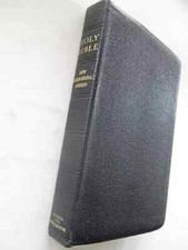 VG+ Cased Morocco Leather 1984 NIV Study Bible Black 0340410515 +Worn Slipcase
