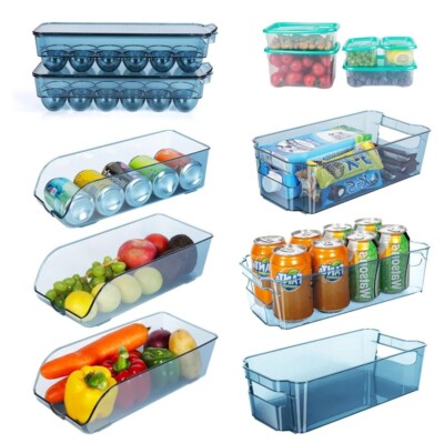 Kühlschrank Organizer Aufbewahrungsbehälter 13 Stück Klar Kunststoff Stapelbar Kühlschrank Set