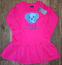 Polo Ralph Lauren Pink Polo Player Girls Dress Size S 7