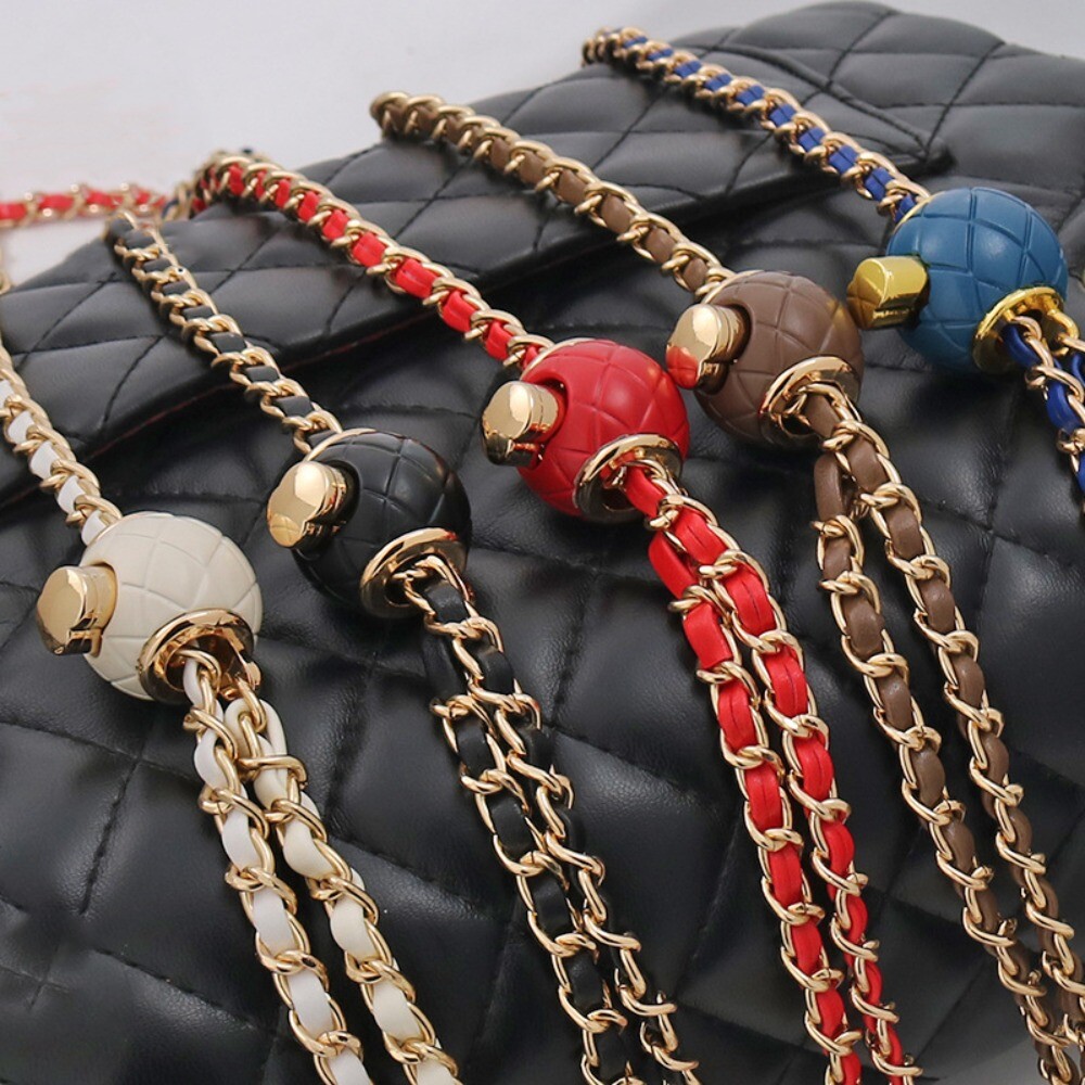 Handbag Metal Bag Chain Leather Strips Copper Chain Replacement Bag Strap-image